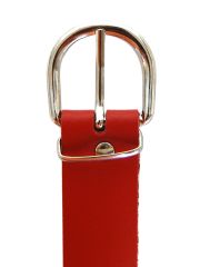 Leder Halsband Spitznieten rot
