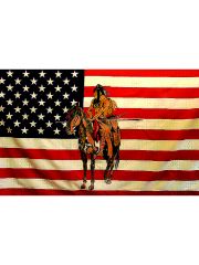 Fahne American Indian mit Pferd