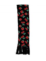 Winterschal Erdbeeren und Kirschen