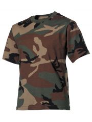 Kinder Militär T-Shirt woodland