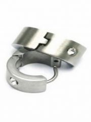 Creolen Ohrring aus Edelstahl mit Stein