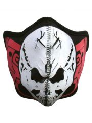 Motorrad Biker Maske Totenkopf weiß