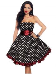 Petticoat Rockabilly Kleid rot mit weißen Punkten