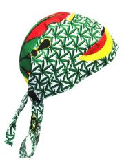 Bandana Cap Hanfblätter grün