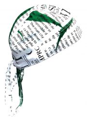 Bandana Cap Hanfblatt grün weiß