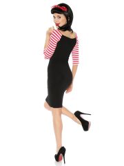 Pencil Kleid im Rockabilly Style rot weiß gestreift