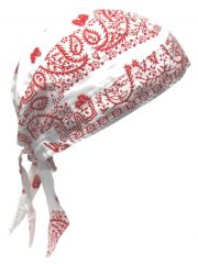 Bandana Cap Old School rot weiß