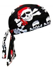 Bandana Cap Piraten rot schwarz