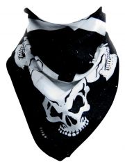 Bandana Totenköpfe mit Stacheldraht