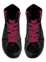 Schnürsenkel schwarz pink schmal
