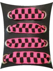 Schnürsenkel schwarz pink schmal