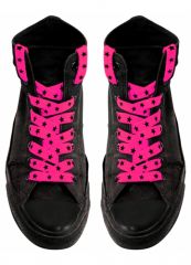 Schnürsenkel Sterne pink schmal
