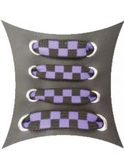Schnürsenkel Schachbrettmuster lila schmal