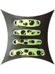 Schnürsenkel Skull neon gelb schmal