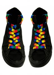 Schnürsenkel Regenbogen schmal