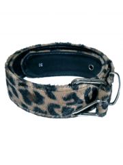 Gürtel mit Fell Leopard braun