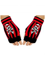 Fingerlose Handschuhe Lady skull