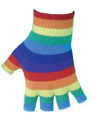 Fingerlose Handschuhe Regenbogen