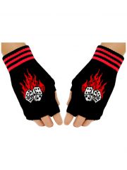 Fingerlose Handschuhe brennende Würfel