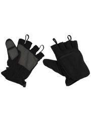 Fleece Faust Finger Handschuhe schwarz