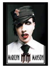 3 Marilyn Manson Face Postkarten