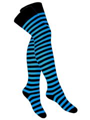 Overknees blau gestreift