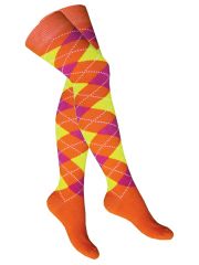 Overknees Quadrate orange multicolor