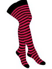 Overknees Streifen pink