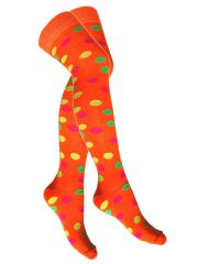 Overknees orange Multicolor Punkte