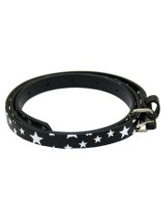 Gürtel schwarz mit Sterne schmal