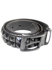 Gürtel Pyramidennieten 2 reihig schwarz