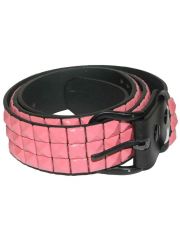 Gürtel Pyramidennieten 3 reihig pink