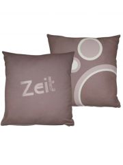 Seventies Kissen mit Motiv Zeit beige