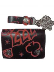 Geldbeutel mit Kette 777 rot