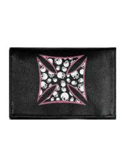 Geldbeutel mit Kette Cross with Sculls