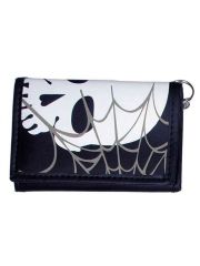 Geldbeutel mit Kette Totenkopf weiß