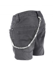 Geldbeutel Kette schwarz weiß silber