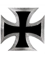 Aufnäher Iron Cross schwarz silber