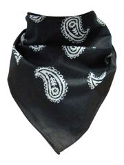 Bandana Paissley schwarz weiß