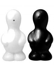 Salz und Pfefferstreuer Set Zwilling schwarz weiß