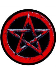 Aufnäher Pentagram rot