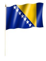 Stockfahne Bosnien Herzegowina
