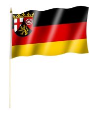 Stockfahne Rheinland Pfalz