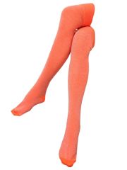 Overknees neon orange mit Glitzer