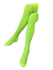 Overknees neon gelb mit Glitzer