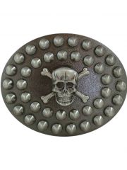 Gürtelschnalle Totenkopf Platte