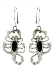 Ohrring Skorpion mit Stein schwarz