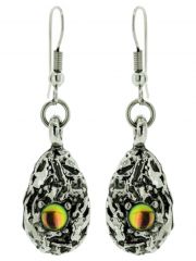 Ohrring versteinertes Ei mit Stein