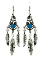 Ohrring Traumfänger mit Stein blau