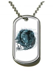 Erkennungsmarke In Flames Siren Charms Dog Tag Halskette